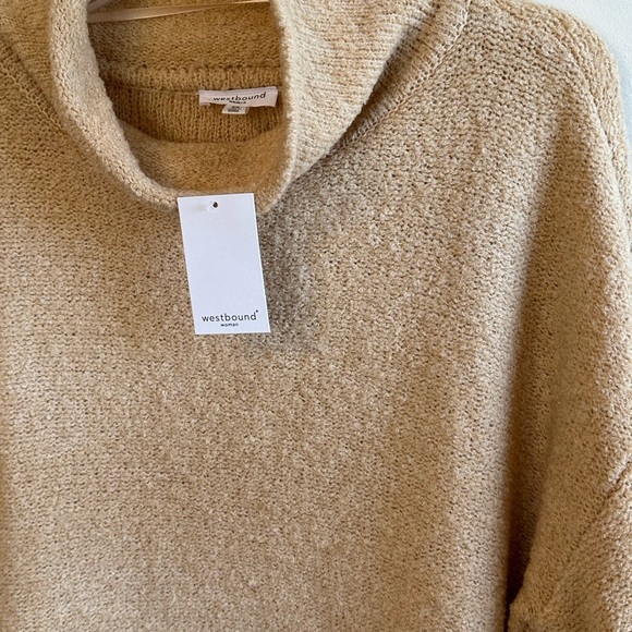 NWT Westbound Golden Wheat Cowl Neck Cozy Pullover Wool Blend Sweater Sz 2X - Picture 4 of 14